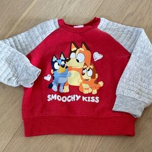 Smoochy Kiss Red Kids Sweatshirt